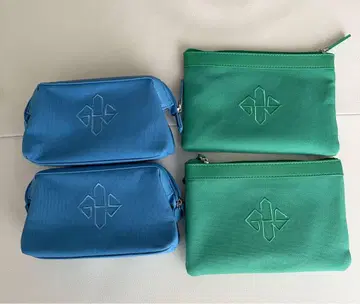 ETTINGER ANA 비즈니스 클래스 어메니티 파우치 블루&그린 x 2