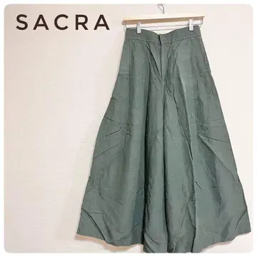[ 새상품급 ] SACRA 그린 와이드 팬츠 레이온 루즈핏 캐주얼