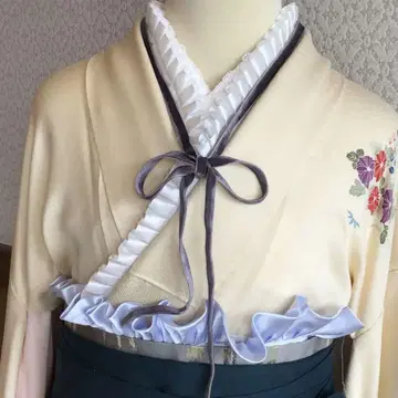 리본 프릴 레이어트 카라 그레이 리본 졸업식 하카마 후리소데