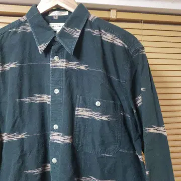 80~90's 샤모아크로스 네이티브 무늬 셔츠 빈티지