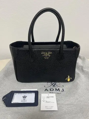 ADMJ 소가죽 더 비 D링 미니 토트