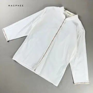 새상품급 MACPHEE 자수 디자인 셔츠 화이트 사이즈 S*RC1119