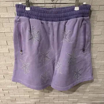 unknown 하프 팬츠 퍼플 큐빅 장식