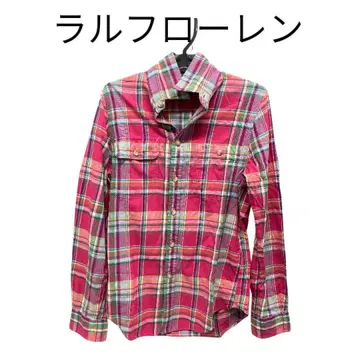 랄프 로렌 체크 무늬 긴팔 셔츠