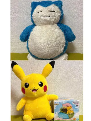 피카츄 카비곤 봉제 인형 코닥 & 야돈 피규어 3종 세트