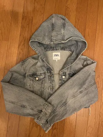 ZARA 후드 부착 데님 자켓