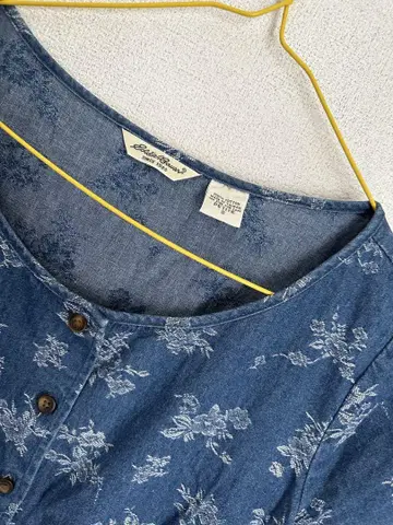 Eddie Bauer 데님 블루 롱 원피스 올 패턴 에디바우어