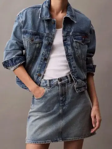 Calvin Klein 데님 미니 스커트
