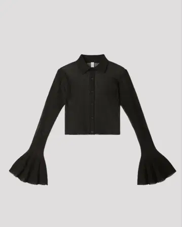 black-black cfcl GLITTER SHIRT CARDIGAN