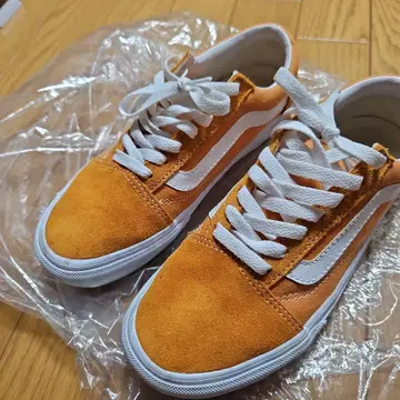 VANS 스웨이드 스니커즈 오렌지
