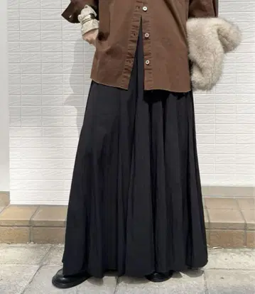 DOUDOU(두두) 패널 플리츠 스커트