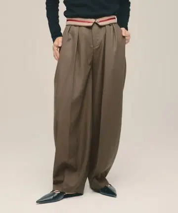[ eL x ONE ] Wide Cocoon Pants