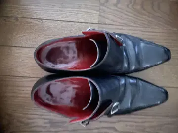 즉시 구매 불가 PF 참조 실바노 라탄지 블랙 더블 몽크 슈즈 81/2