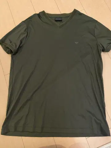 EMPORIO ARMANI V넥 T셔츠 올리브 XXL