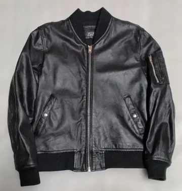 [ 소가죽 ] type MA-1 가죽 자켓 블랙