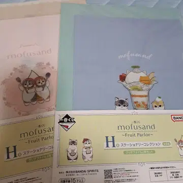 mofusand Fruit Parlor 클리어 파일 2장 & 손수건 3장