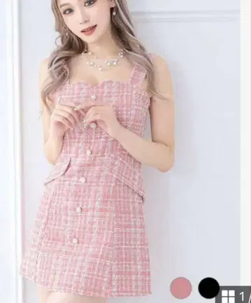 my minette 트위드 미니 드레스 S~L 핑크