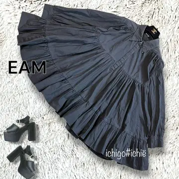 EAM 볼륨 티어드 셔츠 원피스 튜닉 올드 가공