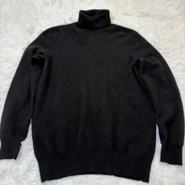 [ 새상품급 ] UNIQLO 남성용 캐시미어 터틀넥 스웨터 블랙 XL