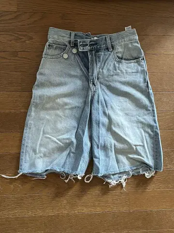 마우지 moussy 하프 팬츠 데님 사이즈 1 CROSS WAIST