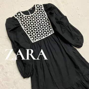 ZARA 롱 원피스 블랙 크로셰 레이스 M