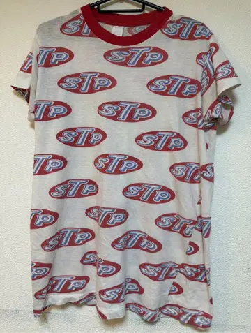 STP 로고 VINTAGE 셔츠 화이트/레드