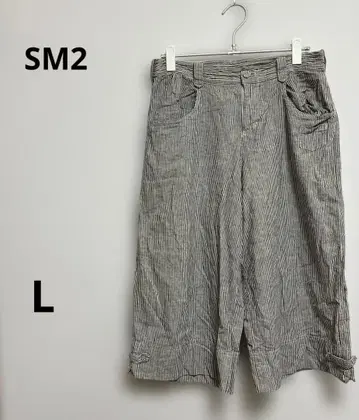 SM2 사만사 모스모스 마 혼방 스트라이프 와이드 팬츠 심플 내추럴