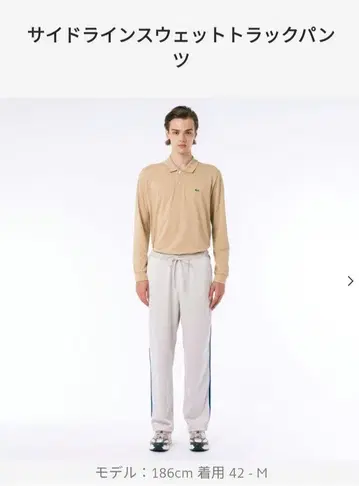 LACOSTE 사이드 라인 맨투맨 트랙 팬츠