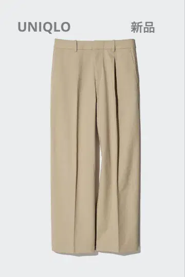 새상품 UNIQLO 턱 와이드 팬츠
