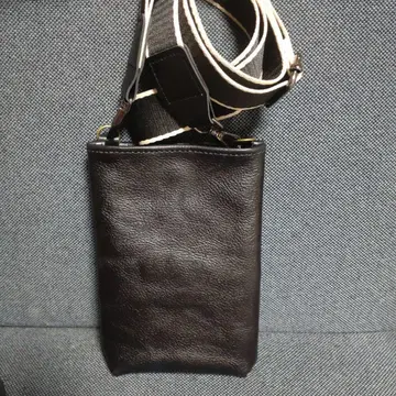 천연 가죽 블랙 스마트폰 숄더