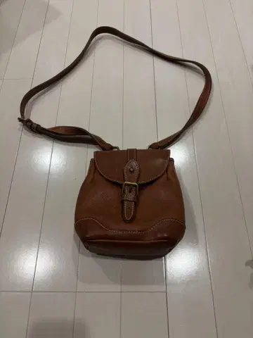 랄프 로렌 브라운 숄더백 가죽 백