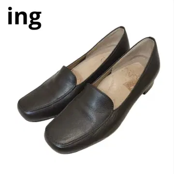 컨디션 최상 잉그 로퍼 스퀘어토 펌프스 23cm 2E 일본제