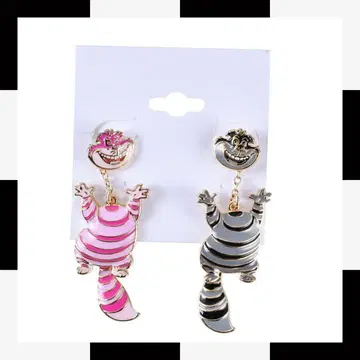 체셔 고양이 귀걸이 스윙 비대칭 CHESHIRE CAT