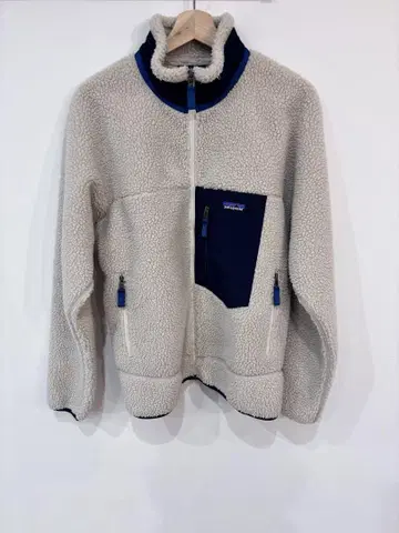 Patagonia 남성용 클래식 레트로X 자켓 베이지/네이비