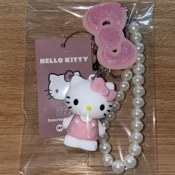 로리즈팜 키티 퀼팅 키 참 핑크