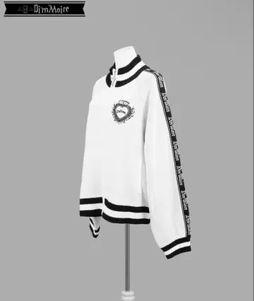 DimMoire 니트 저지 상의 White