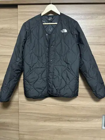 The North Face 블랙 퀼팅 자켓