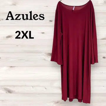 Azules [ 2XL ] 버건디 원피스 튜닉 티셔츠
