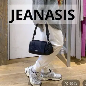 JEANASIS 퍼 나일론 2wayBAG 블랙 핸드 숄더