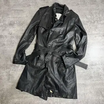 레어 zadig&voltaire 여성용 가죽 코트 블랙 y2k