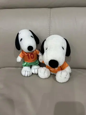 스누피 봉제 인형 2체 세트