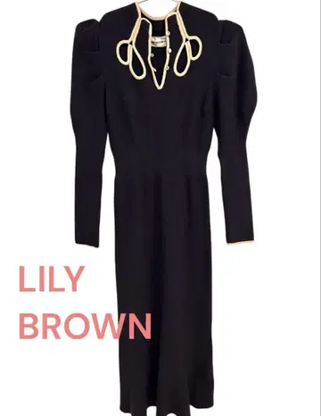LILY BROWN 네이비 니트 롱 원피스