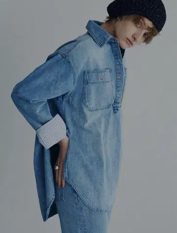 AMERI DENIM SKIPPER SHIRT 하자품