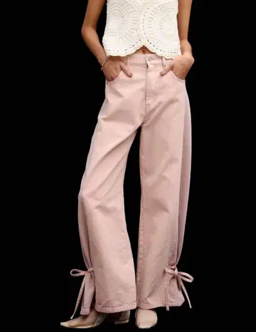 최종 SIDE SWITCH 2WAY RIBBON DENIM PANTS