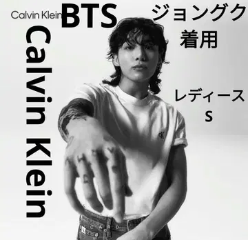 Calvin Klein 정국 착용 모델 여성용 S 화이트 T 면