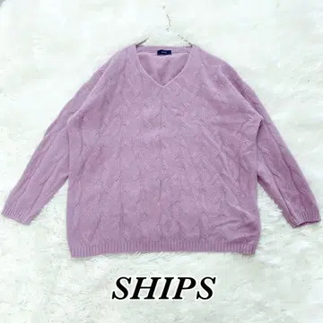 SHIPS 쉽스 폭스 혼방 V넥 니트 핑크 인기
