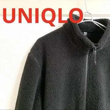 유니클로 보아 플리스 자켓 블랙 XL 풀 집업