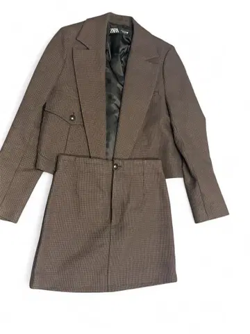ZARA 브라운 스커트 셋업 EU 36