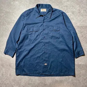 최상급 빈티지 USA Dickies 워크 셔츠 2XL 네이비