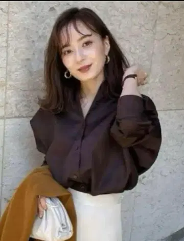 anuans 스탠다드 셔츠 브라운